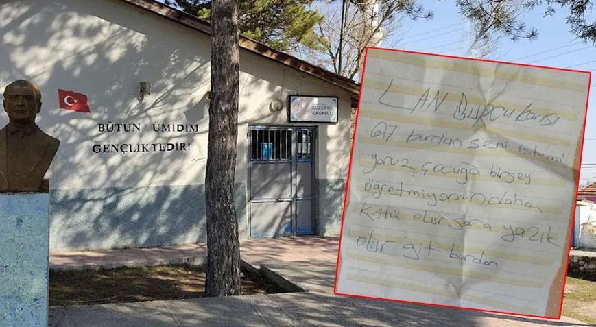Yer: Eskişehir İlkokul kapısına tehdit mektubu bıraktı