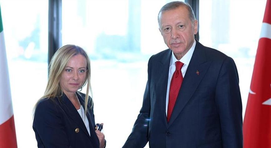 Cumhurbaşkanı Erdoğan, İtalya Başbakanı Meloni ile görüştü