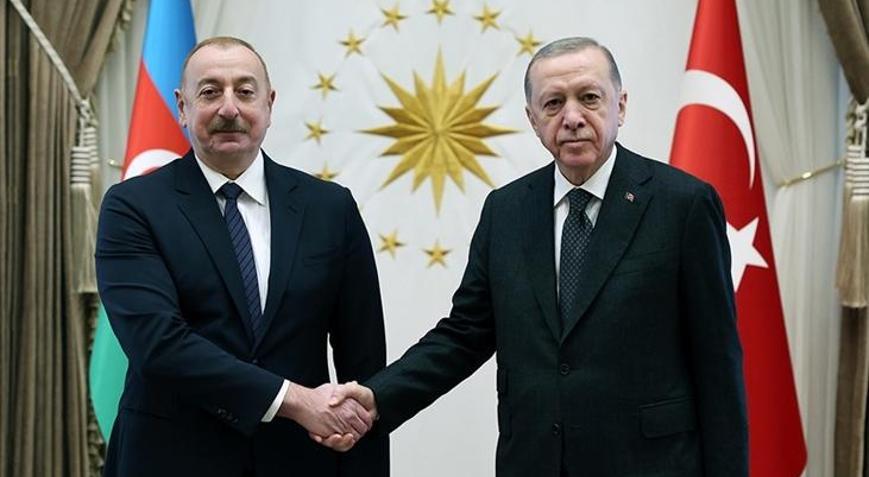 Cumhurbaşkanı Erdoğan, Azerbaycan Cumhurbaşkanı İlham Aliyev ile görüştü