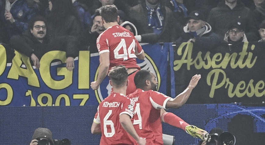 Bayern Münih, İtalyada farklı kazandı Tur kapısını araladı