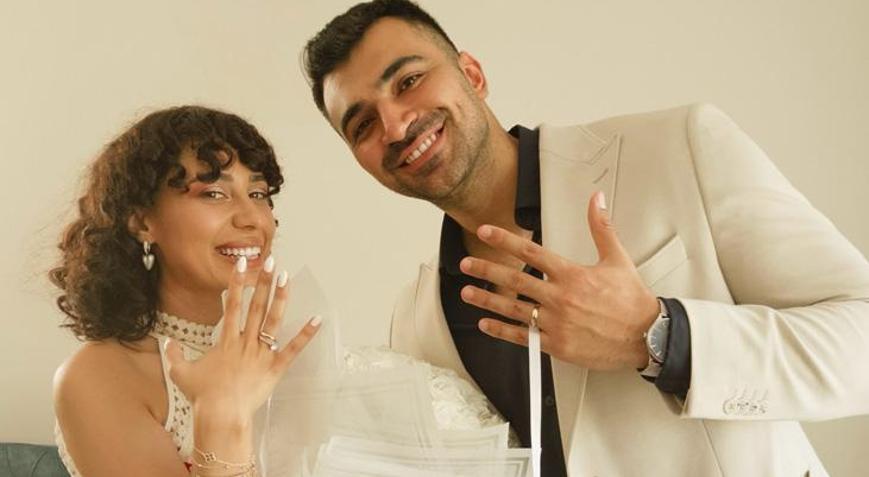 Tuğba Yılmazın mutlu günü Alperen Sazlı ile evlendi