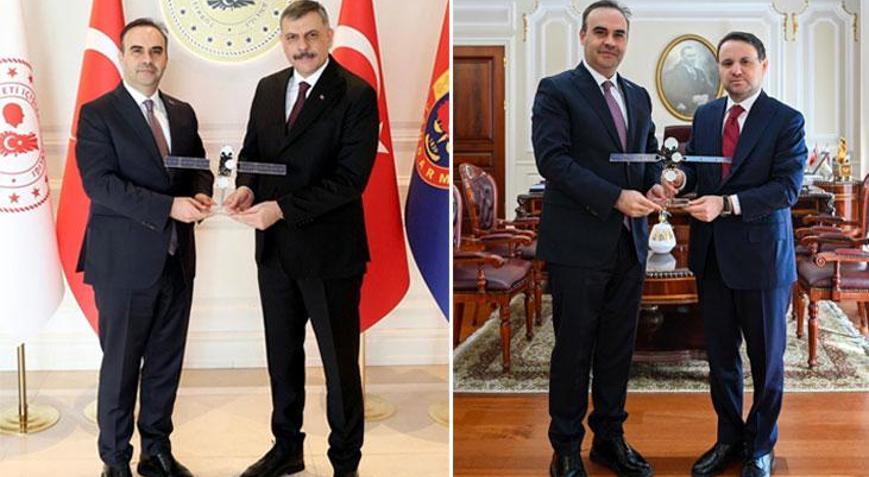 Bakan Kacır, İçişleri Bakanı Çiftçi ile Adalet Bakanı Gürleki ziyaret etti