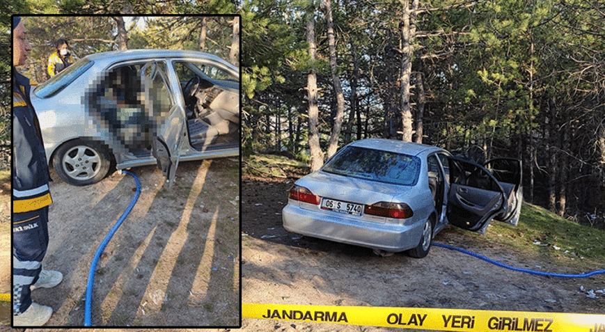 Aracın egzozuna hortum Ankarada gizemli ölüm