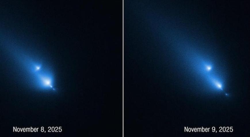 Hubble Teleskobu, nadir bir görüntü yakaladı: Dev kuyruklu yıldız parçalara ayrıldı