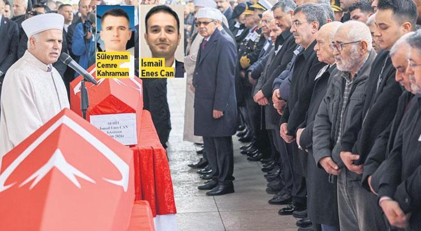 Şehitler son yolculuklarına uğurlandı