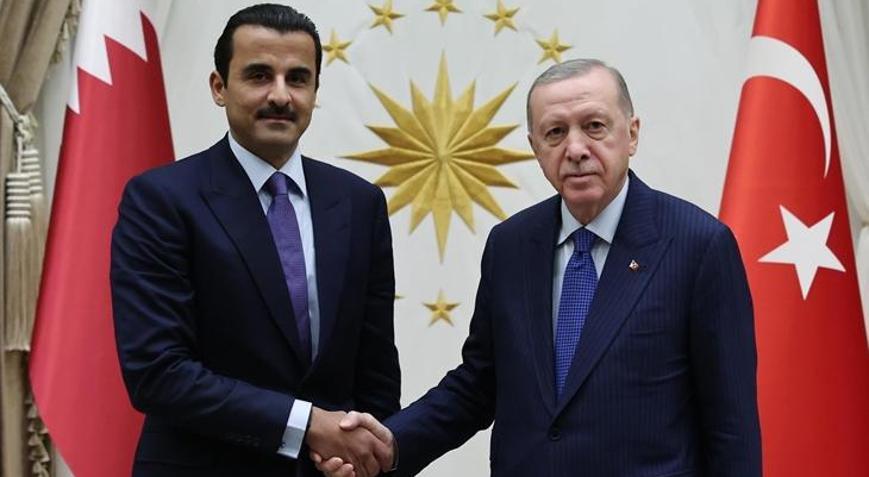 Cumhurbaşkanı Erdoğan, Katar Emiri Al Sani ile görüştü