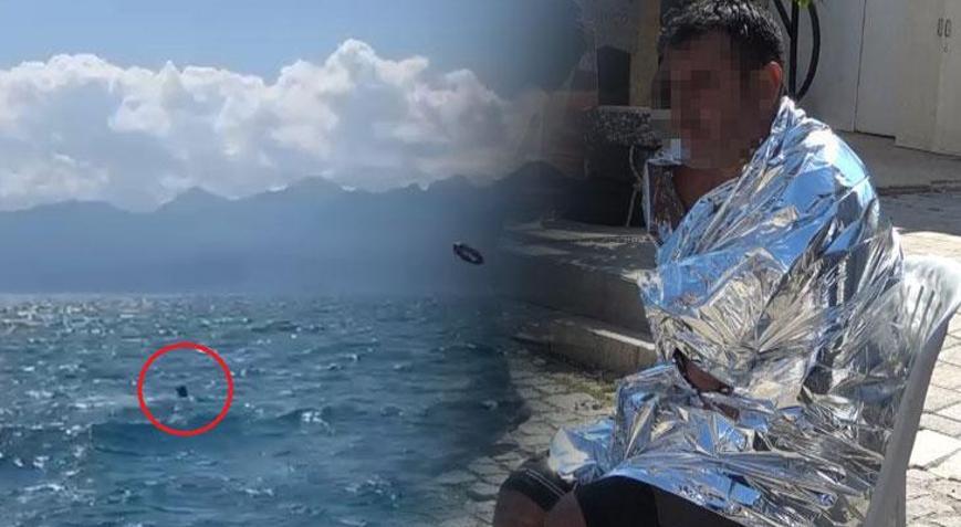 Denizde kabus Kanodan düştü, 3 saat kurtarılmayı bekledi