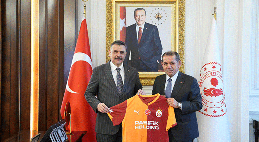 Galatasaray Başkanı Dursun Özbek, İçişleri Bakanı Mustafa Çiftçiyi ziyaret etti