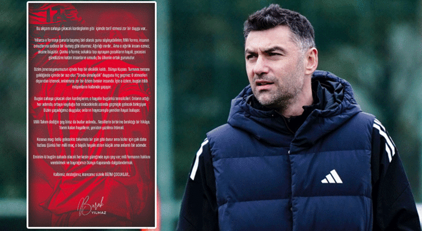 Burak Yılmazdan A Milli Takıma destek paylaşımı