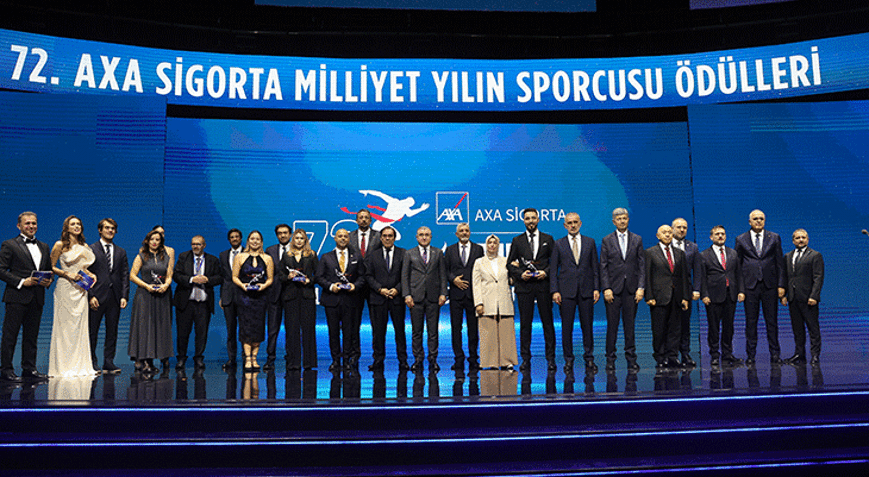 Türk sporunun onur gecesi 72’nci AXA Sigorta Milliyet Yılın Sporcusu Ödülleri sahiplerini buldu