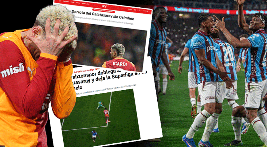 Trabzonspor - Galatasaray maçı Avrupada gündem oldu Fenerbahçeye bir fırsat daha verdi