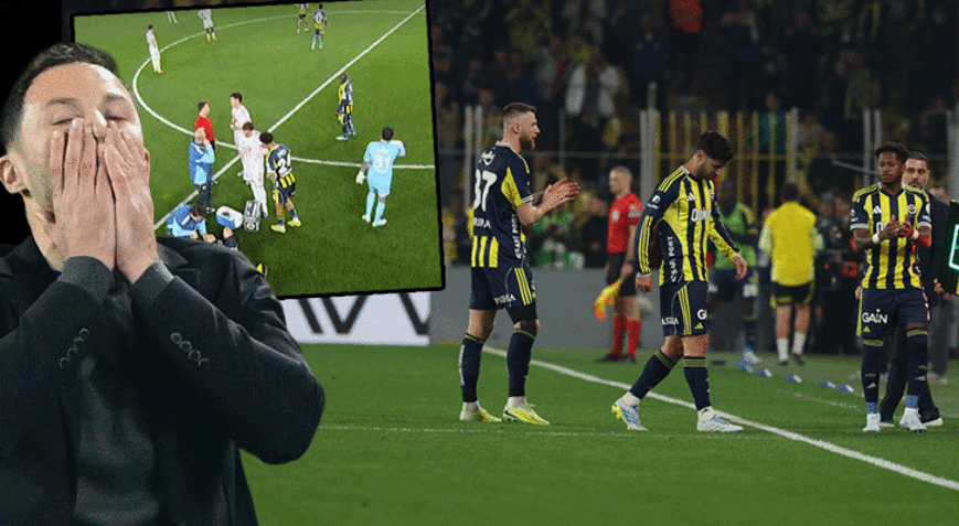 Fenerbahçede şok sakatlık Beşiktaş derbisine devam edemedi
