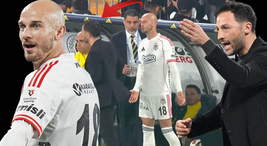 Fenerbahçe-Beşiktaş derbisinde Cerny ve Tedesco arasında tartışma Sarı kart kararı