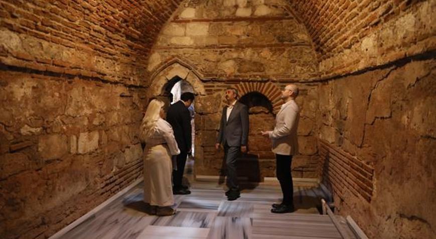 600 yıllık eser yeniden hayat buluyor Gazi Mihal Hamamı turizme kazandırılıyor