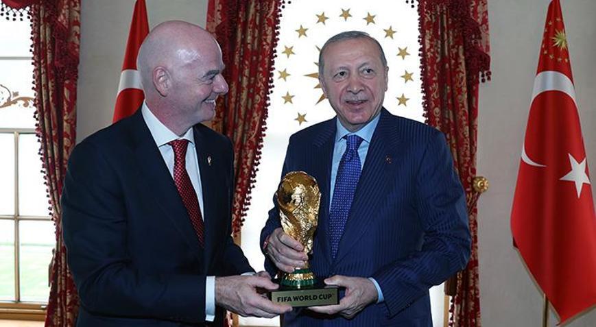 Cumhurbaşkanı Erdoğan, FIFA Başkanı Infantino’yu kabul etti