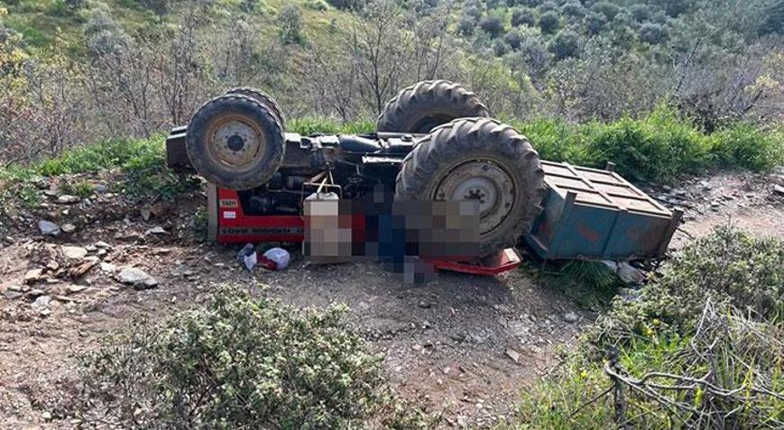 Manisada feci kaza Traktör devrildi, 3 kişi hayatını kaybetti