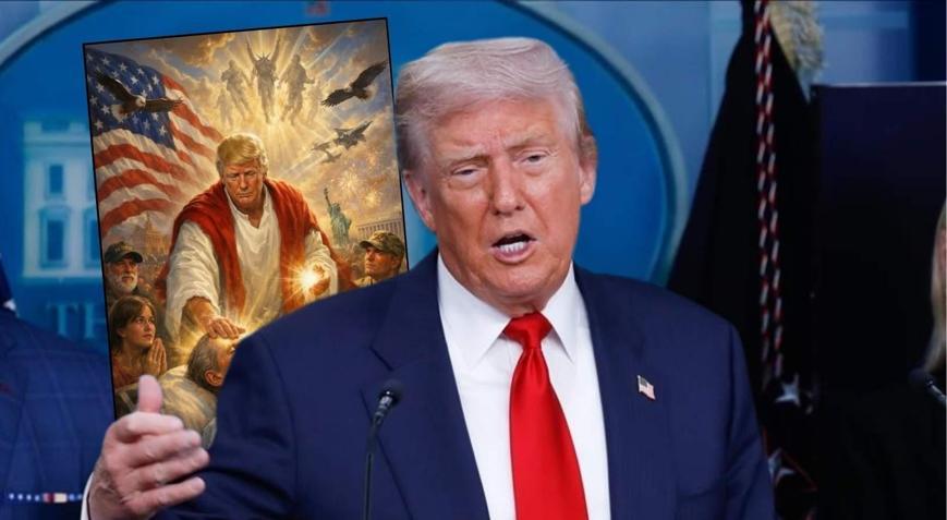 Trump, kendisinin Hazreti İsa gibi tasvir edildiği görseli paylaştı Papaya sert eleştiri
