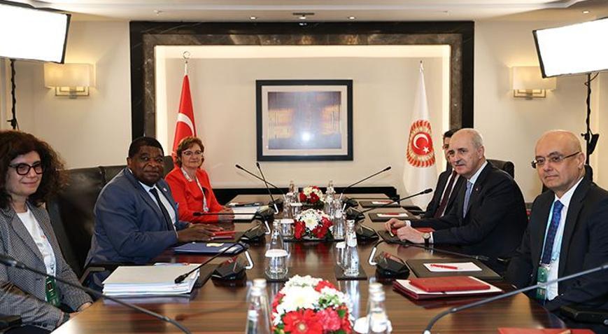 TBMM Başkanı Kurtulmuş, PAB Genel Sekreteri Chungong ve Genel Kurul Sekreteri Jabre ile görüştü
