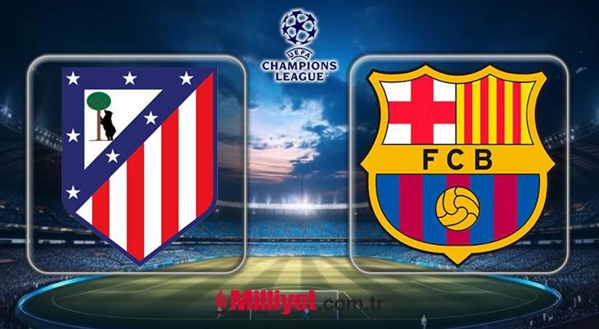 Atletico Madrid Barcelona maçı kaç kaç bitti UEFA Şampiyonlar Ligi Çeyrek Final maçı