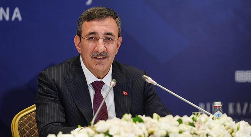 Cumhurbaşkanı Yardımcısı Yılmaz, Astanada Dünya Türk İş Konseyi Toplantısında konuştu