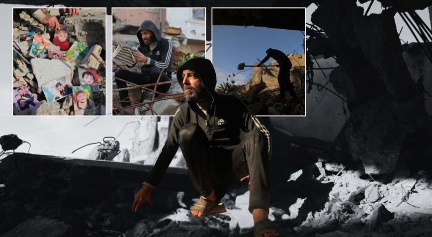 Enkaz altındaki 4 çocuğunu elleriyle kazarak arıyor Hayattayım ama ölü gibiyim