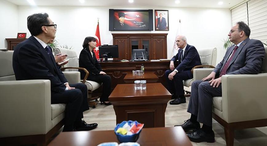 TBMM Başkanı Kurtulmuş rahatsızlanan Güney Kore milletvekilini ziyaret etti