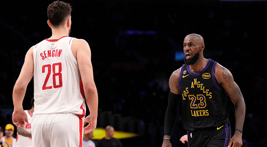 Alperen Şengünün çabası Houstona yetmedi Lakers seride 2-0 öne geçti