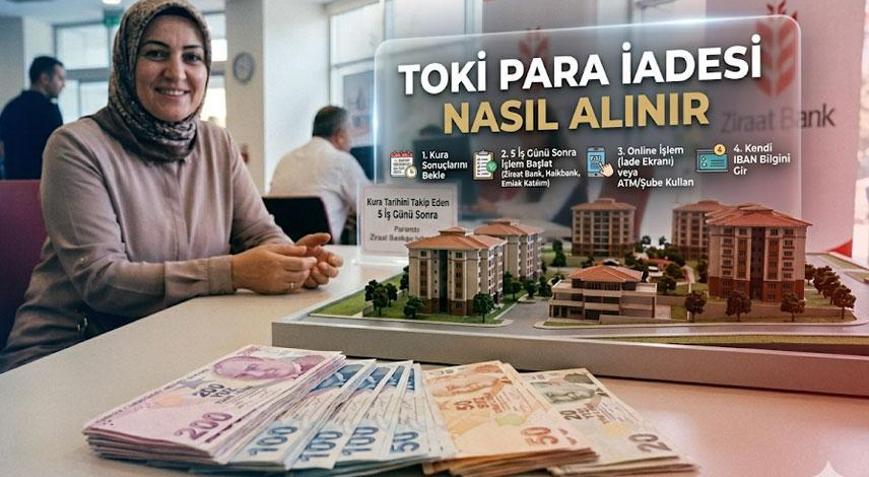 5 BİN TL TOKİ BAŞVURU ÜCRETİ İADESİ NASIL GERİ ALINIR TOKİ başvuru ücreti iadesi yattı mı Ziraat Bankası TOKİ iadesi sorgulama nasıl yapılır