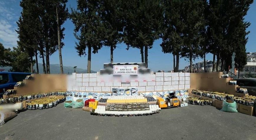 Bursa’da 2 milyon bandrolsüz makaron ele geçirildi