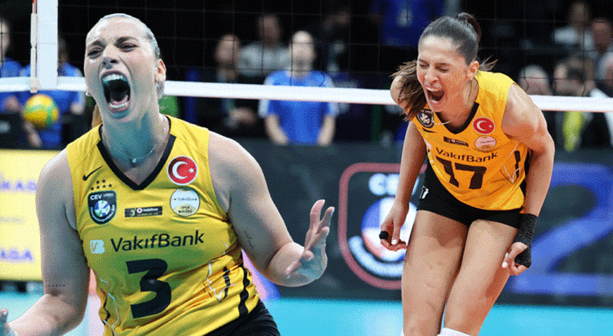 Şampiyonlar Liginde VakıfBank finalde İnanılmaz dönüşle Imocoyu saf dışı bıraktı