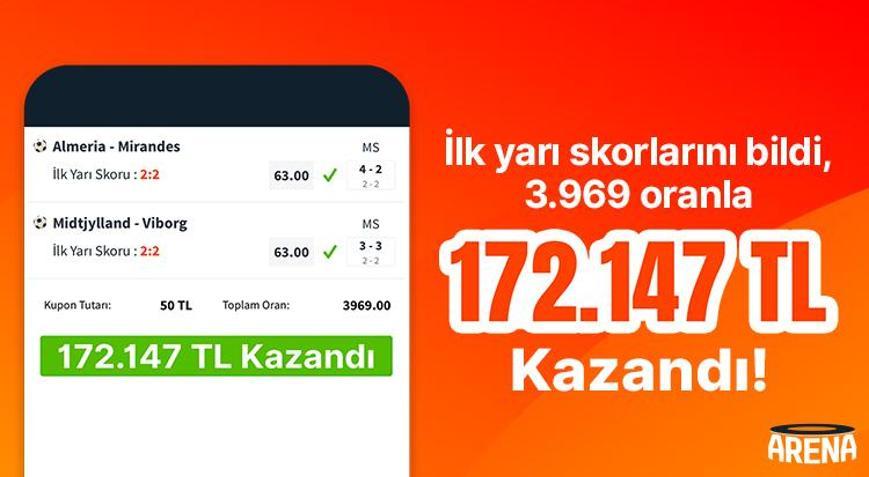 İlk yarı skorlarını bildi, Misli’yle kazandı Tam 3.969 oranla 172.147 TL…