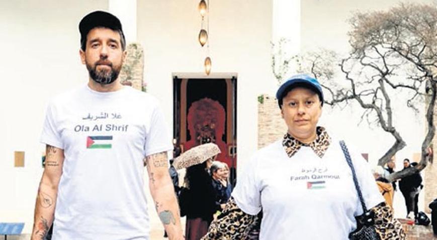 Bienalde Filistin’e drone korosuyla destek