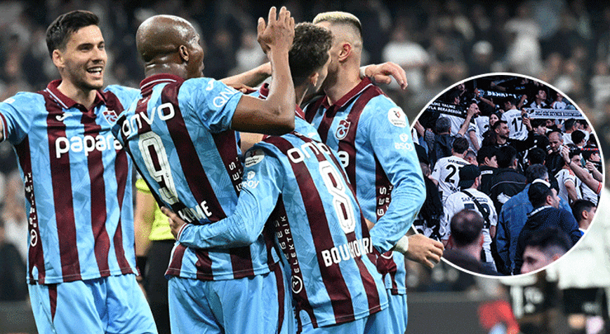 Süper Ligde sezonun son derbisinde Trabzonspor deplasmanda Beşiktaşı mağlup etti
