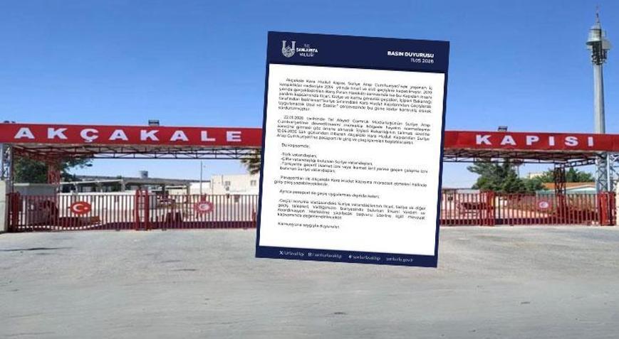 Akçakalede 12 yıl sonra bir ilk Sınırda kilitler açıldı, pasaportlu geçiş başlıyor