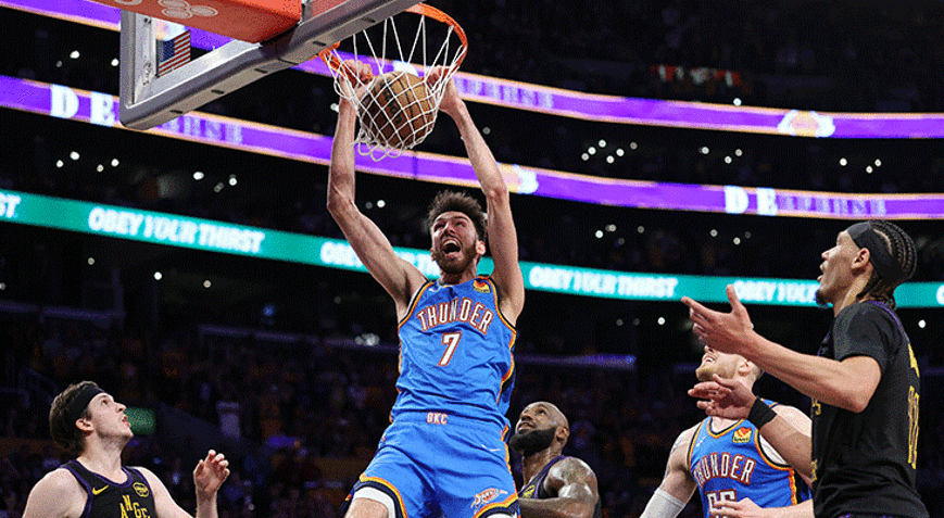 NBAde son şampiyon Thunder, Batı Konferansı finaline yükseldi Lakers süpürüldü