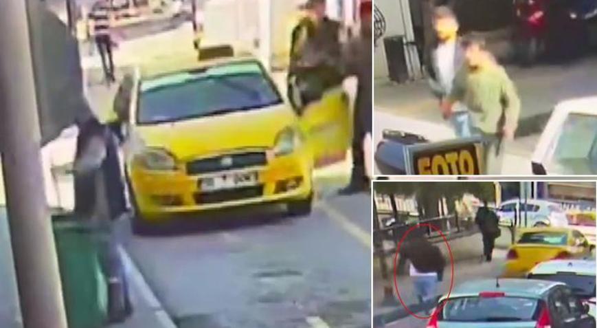Taksisini gasp etmeye kalkışan kişiyi peşinden koşup yakaladı