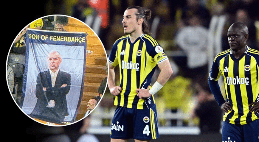 Fenerbahçe taraftarından oyunculara ıslıklı tepki Tribünde İsmail Kartal pankartı