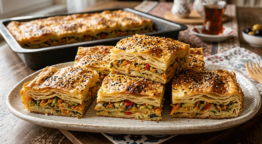 Kabarma Garantili 🥧 Sırrı içinde Sebzeli apartman böreği tarifi