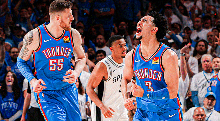 NBA Batı Konferansı finalinde Thunder, Spurs karşısında seriyi 1-1 yaptı