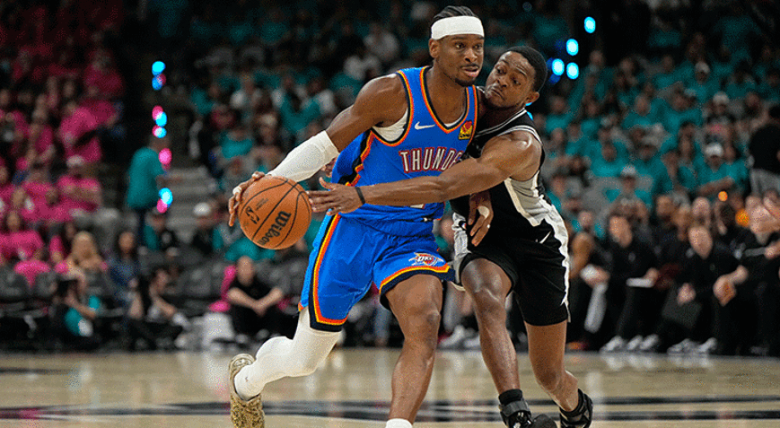 Oklahoma City Thunder, San Antonio Spursü devirdi Seride 2-1 öne geçti