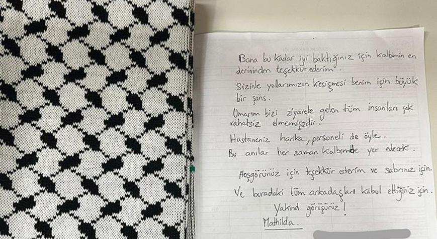 Sumud Filosu aktivisti Mallet’ten Türk sağlık çalışanlarına teşekkür mektubu