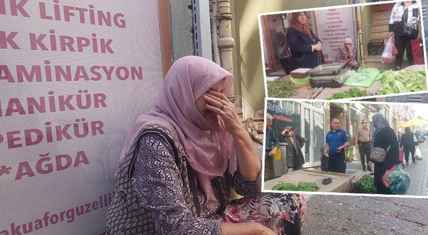 Kaşla göz arası torunlarının bayramlık parasını çaldılar Pazarcı kadının gözyaşları yürek burktu
