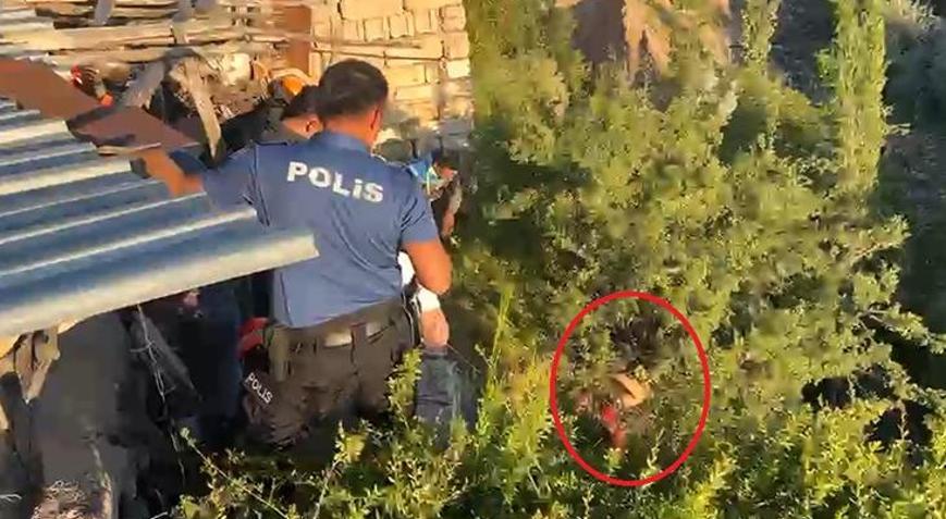 Dere yatağına düşerek ağaçta asılı kaldı Tedaviyi reddedip hastaneden kaçınca ortalık karıştı
