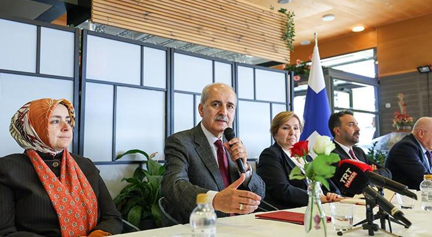 TBMM Başkanı Kurtulmuş, Finlandiyada Türk ve Tatar toplumu temsilcileriyle bir araya geldi