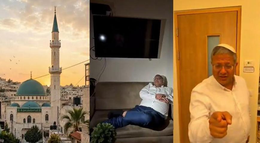 Terörist Ben-Gvirden skandal paylaşım Ezan sesini hedef aldı, tehditler savurdu: Bu gürültüyü keserim