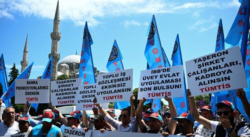 Sendikadan İBBye taşeron işçi hakları protestosu