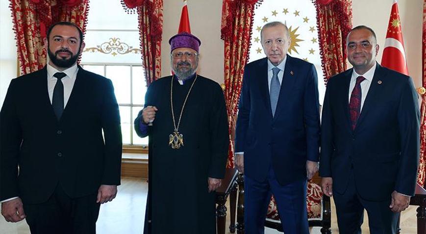 Cumhurbaşkanı Erdoğan, Türkiye Ermenileri Patriği Sahak Maşalyanı kabul etti