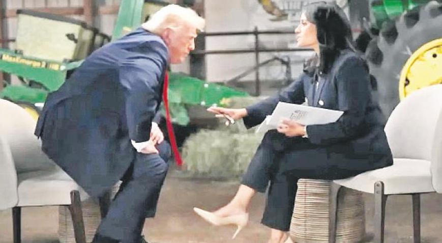 Sunucuya kızdı, aniden röportajı terk etti