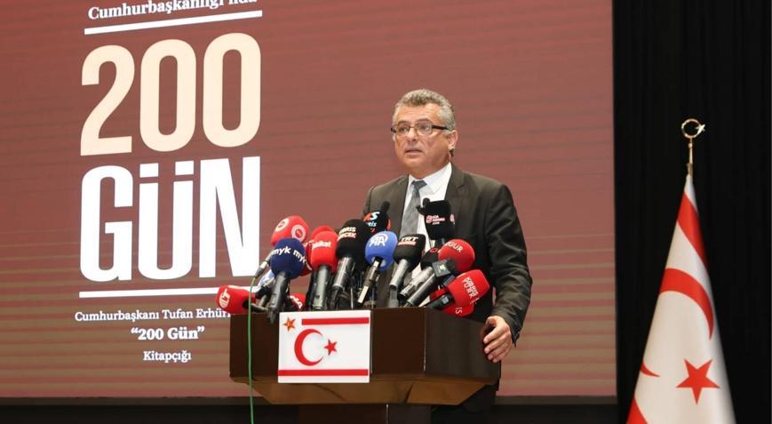 KKTC Cumhurbaşkanı Erhürmandan Cumhurbaşkanı Erdoğanın açıklamalarına destek