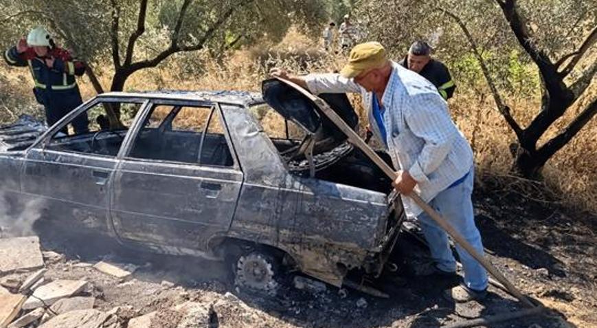Aracı alev alev yanıyordu Direksiyona geçti, büyük felaketi son anda önledi